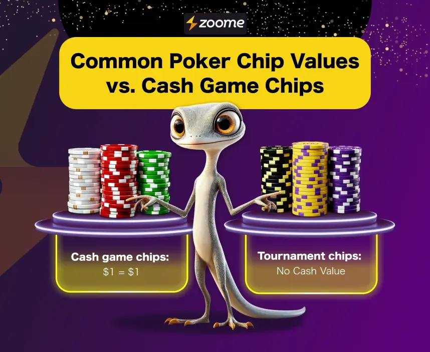 poker chip values vs cash game chips