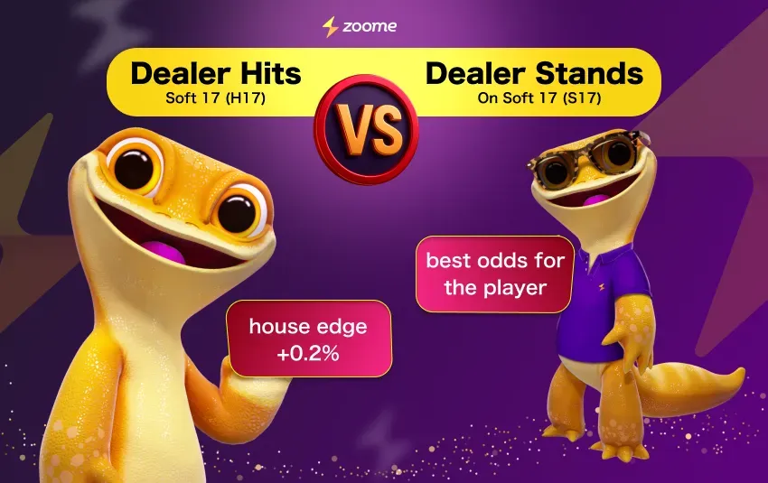 dealer hits vs dealer stands